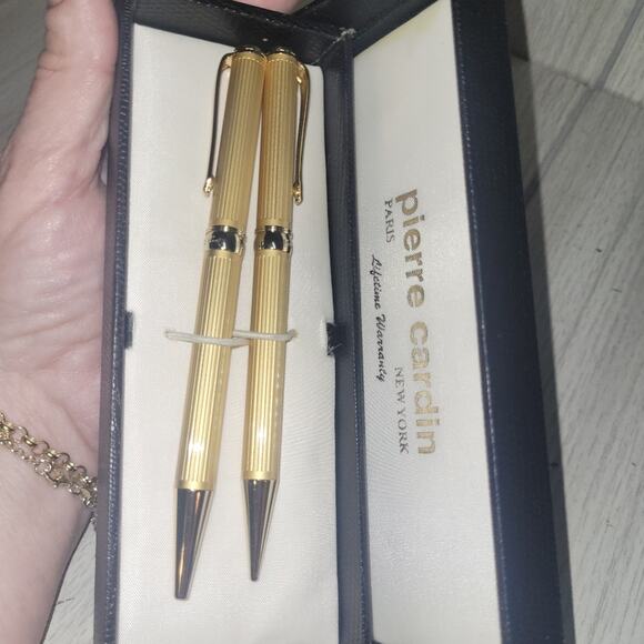 Pierre Cardin 18k Gold Plated Pen & Pencil Set Graduation Gift Office - Picture 4 of 5